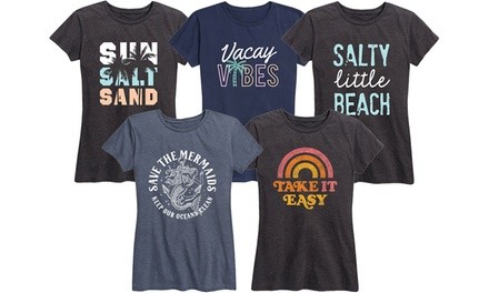 Instant Message: Women's Fun Beach Vacation Tees. Plus Sizes Available.
