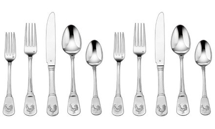 Cuisinart French Rooster Elite Flatware Set (20-Piece or 40-Piece)