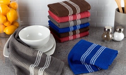 Lavish Home 100% Cotton Terry Kitchen Towel Set or Washcloth Set