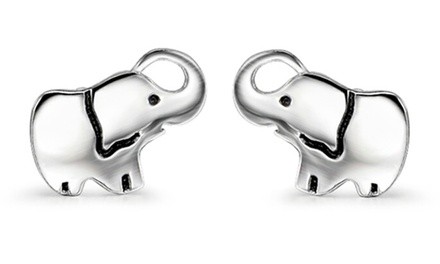 Dainty Elephant Earrings in Sterling Silver by Amy & Annette