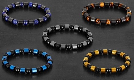 Hematite Cylindrical Natural Stone Bracelets