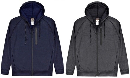 Victory Sportswear Men's Active Space-Dye Zip-Up Hoodie with Pockets (Sizes S-2XL)