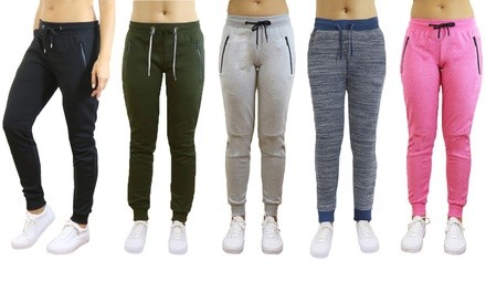 Women's Tech Fleece Jogger Pants With Zip Pockets