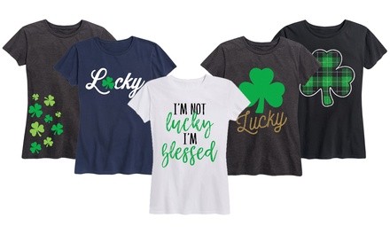 Women's Cute St. Patrick's Day Tee. Plus Sizes Available.