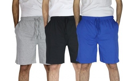 3-Pack Real Essentials Men's Cotton Ultra Soft Knit Lounge Shorts (S-2XL)