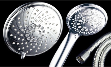 HotelSpa Ultra-Luxury 30-Setting 3-Way Spiral Rainfall Combo Dual Showerhead