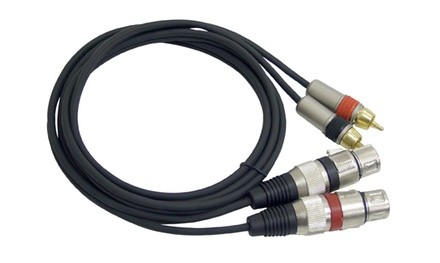 PylePro 5Ft. Professional Dual XLR Female to RCA Male Audio Link Cable