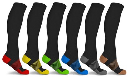 DCF Copper-Infused Knee-High Compression Socks (3-Pack)