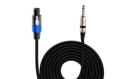 PylePro 30Ft. 12 Gauge Speaker Cable Compatible with SpeakON Connector to 1/4'' Male