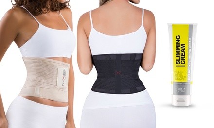 Women's Waist Trainer with Stomach Skin-Tightening Cream (4, 5, or 6 Oz.)