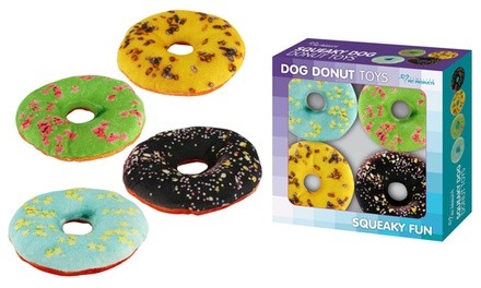 Dog Donut Toys Set (4-Piece)