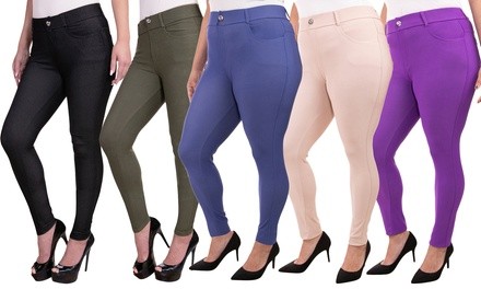 5-Pack Women's Jeggings and Leggings. Plus Sizes Available.