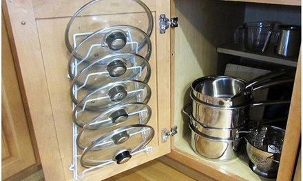 Evelots Storage Rack for Pot and Pan Lids