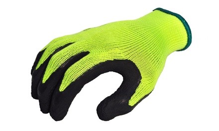 Hi-Visibility MicroFoam Texture Grip Palm Garden and Work Gloves (6-Pack)