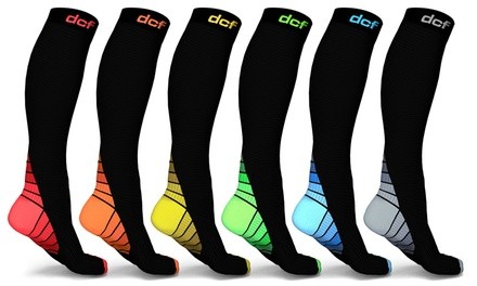 DCF Warehouse Deal - Unisex Sports Compression Socks (6-Pack)