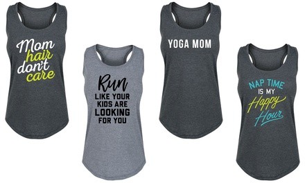 Instant Message Fitness Tanks for Mom. Plus Sizes Available.