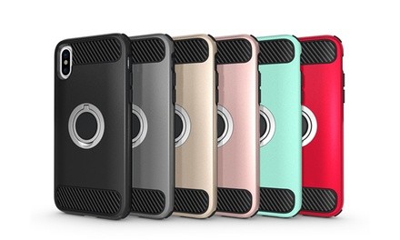 Waloo Dual-Layer Carbon-Fiber Case for iPhone XS, XR, or XS Max