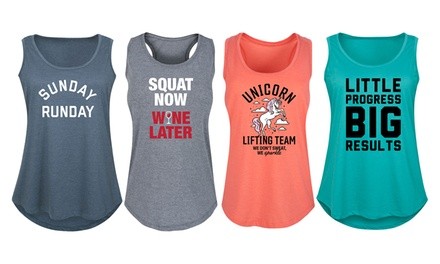 Instant Message: Women's Trendy Bold Workout Tank. Plus Sizes Available.