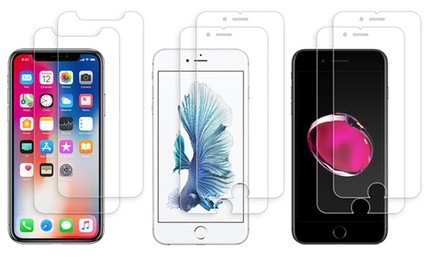 Tempered Glass Screen Protectors for iPhone (2- or 5-Pack)