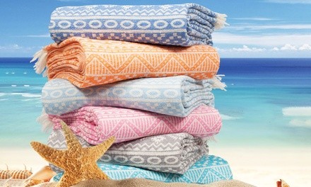 Linum Sea Breeze Pestemal Turkish Cotton Beach Towel