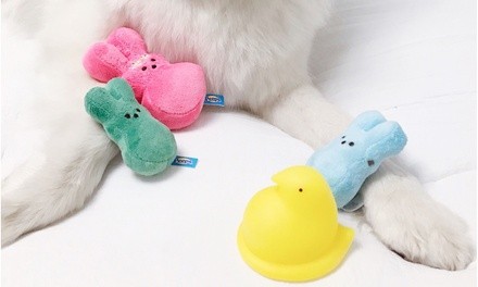 Peeps for Pets Plush & Vinyl Squeaky Toys for Dogs (3-, 4- or 6-Pack). Multiple Options Available.