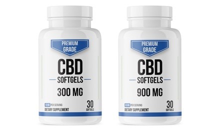 Premium Grade Extra Strength CBD Soft Gels (300 or 900mg)