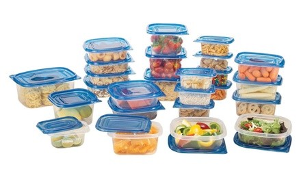 FLEX Reusable Plastic Food Storage Containers with Lids (50-Piece)