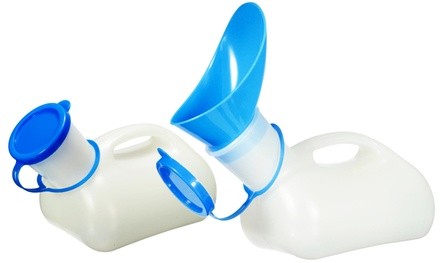 Portable Unisex Urinal with Snap-On Cover