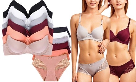 Women's Silky Smooth Bra or Lace Side Bikini Panties (6-Pack)