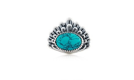 Sterling Silver Peacock Style Ring by Peermont