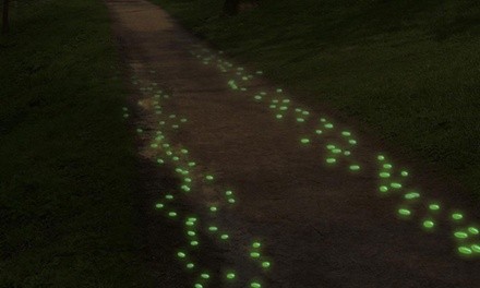 Pure Garden Glow in the Dark Solar Garden Pathway Stones