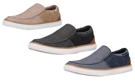 Gallery Seven Men's Canvas Slip-On Boat Shoe Sneakers