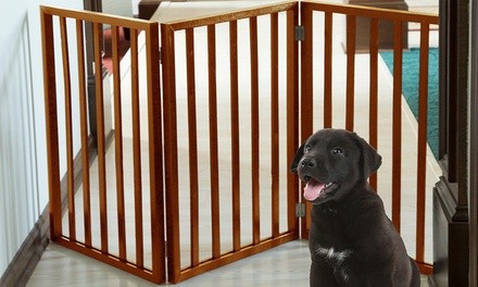 Freestanding Wooden Pet Gate