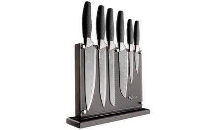 New England Cutlery Titanium-Coated Knife Block Set (7-Piece) 