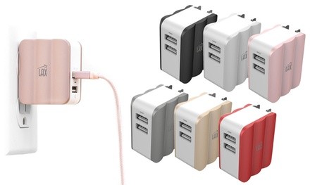 LAX Rapid 3.4A Dual-USB Wall Charger (1- or 2-Pack)