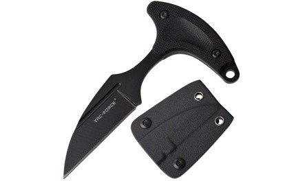 Tac Force Fixed Blade Stainless Steel T-Knife with Sheath
