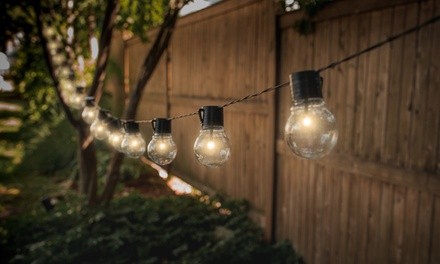 10 LED Solar-Powered Globe Market & Patio String Lights (1-, 2-, or 4-Packs)