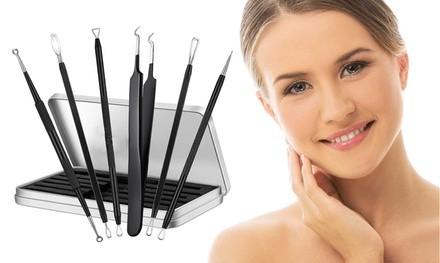 Professional Stainless Steel Acne and Blemish Removal Tool Kit (7-Piece)