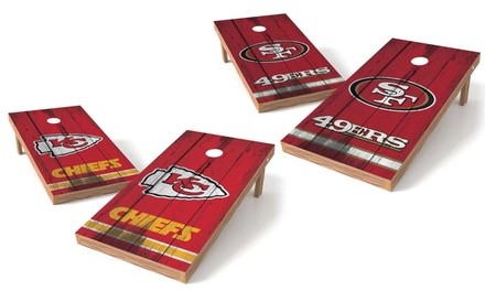 Wild Sales NFL ProLine Tournament 2'x4' Vintage Cornhole Tailgate Toss Game