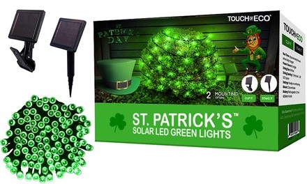 Saint Patrick's Day Solar-Powered String Lights (1-, 2-, 4-Pack)