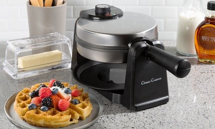 Classic Cuisine 180-Degree Flip Nonstick Waffle Maker