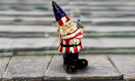 Solar LED Patriotic Garden Gnome Statue