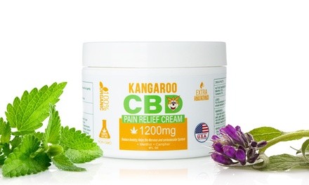 Kangaroo CBD Pain Relief Cream with Menthol & Comfrey Extract (1200mg)