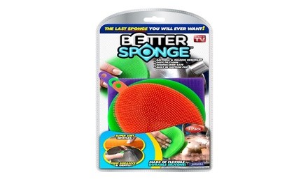 As Seen On TV Multi-Colored Textured Silicone Sponges (3-Pack)