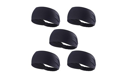 Fitness Headband and Sweatband (5-Pack)