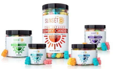 Sunset CBD Sour Gummy Bears (300mg-2400mg)