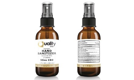 CBD Instant Hand Sanitizer Spray Bottle from The Gold Standard CBD (1-, 2- or 3-Pack)