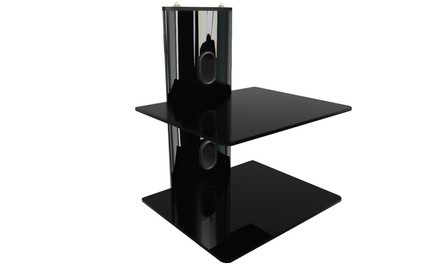 Tempered-Glass Dual Shelf Mount