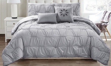 Kensie Akita Pintuck Comforter Sets (8-Piece)