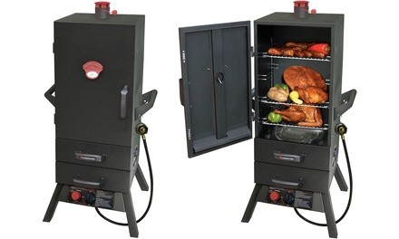 Smoky Mountain 34 inch Gas Vertical Smoker w/ Two Drawer System